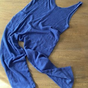 BUCKETLIST Textured Blue Top